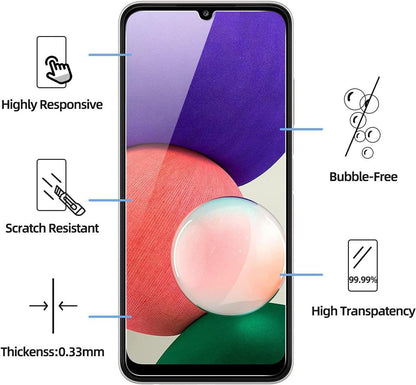 Panzer Schutz Glas Samsung Galaxy A22 4G 3er-Pack 9H Härte
