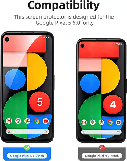 Panzer Schutz Glas Google Pixel 5 5G 2er Pack 9H Härte Ultra-klar