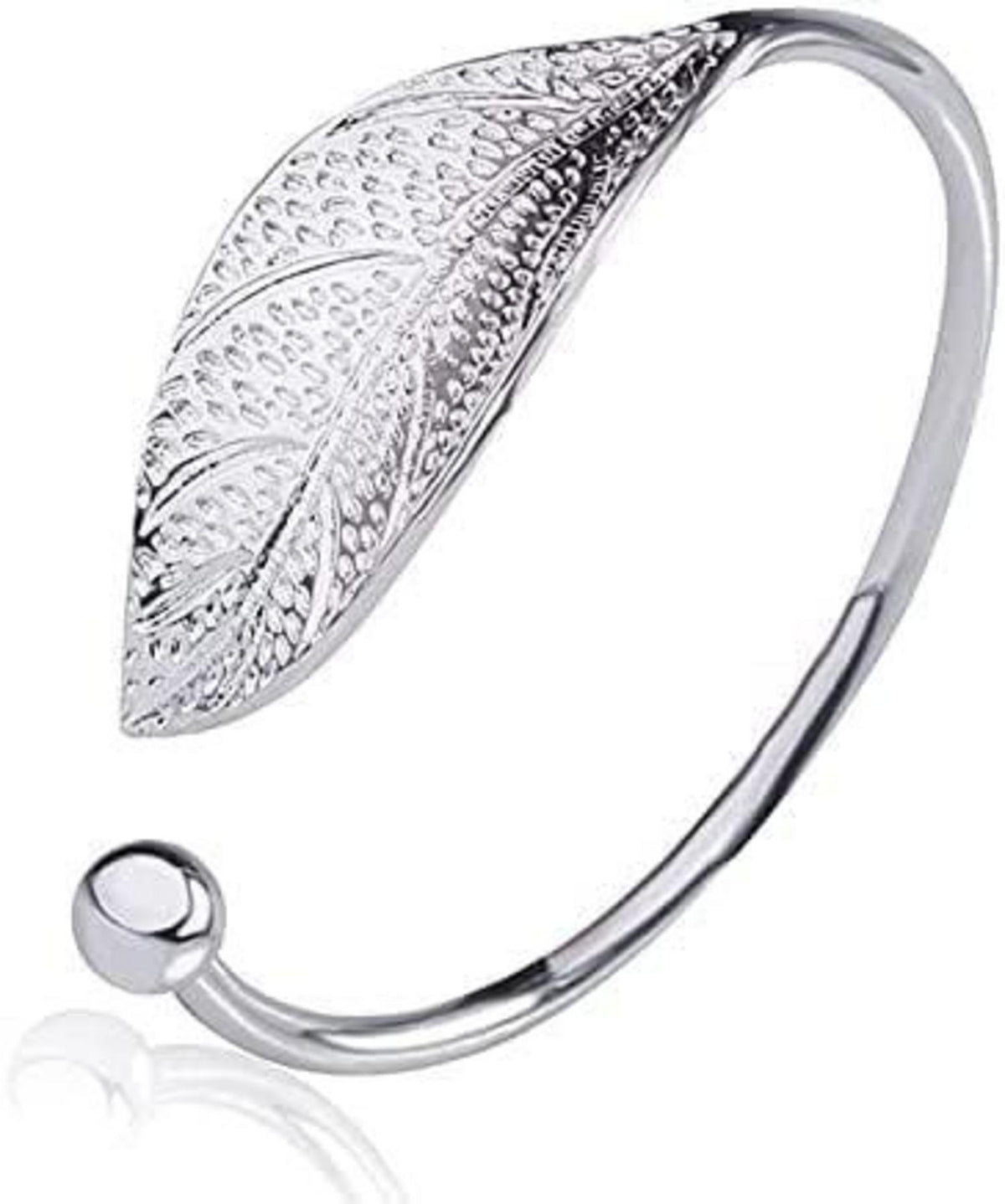 Taomeng Charm Armband Blatt Silber 925 Verstellbar