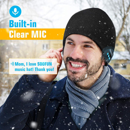 SOOFUN Bluetooth Mütze Winter Geschenk Männer Frauen