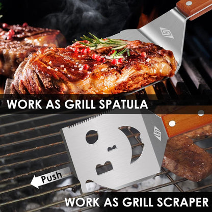 Grillspatel 7-in-1 Multifunktions-Grillwerkzeug für Männer