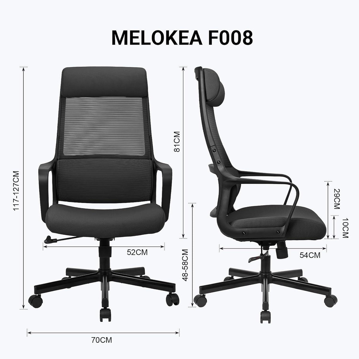 Schreibtischstuhl Bürostuhl Ergonomisch Drehstuhl Wippfunktion Schwarz