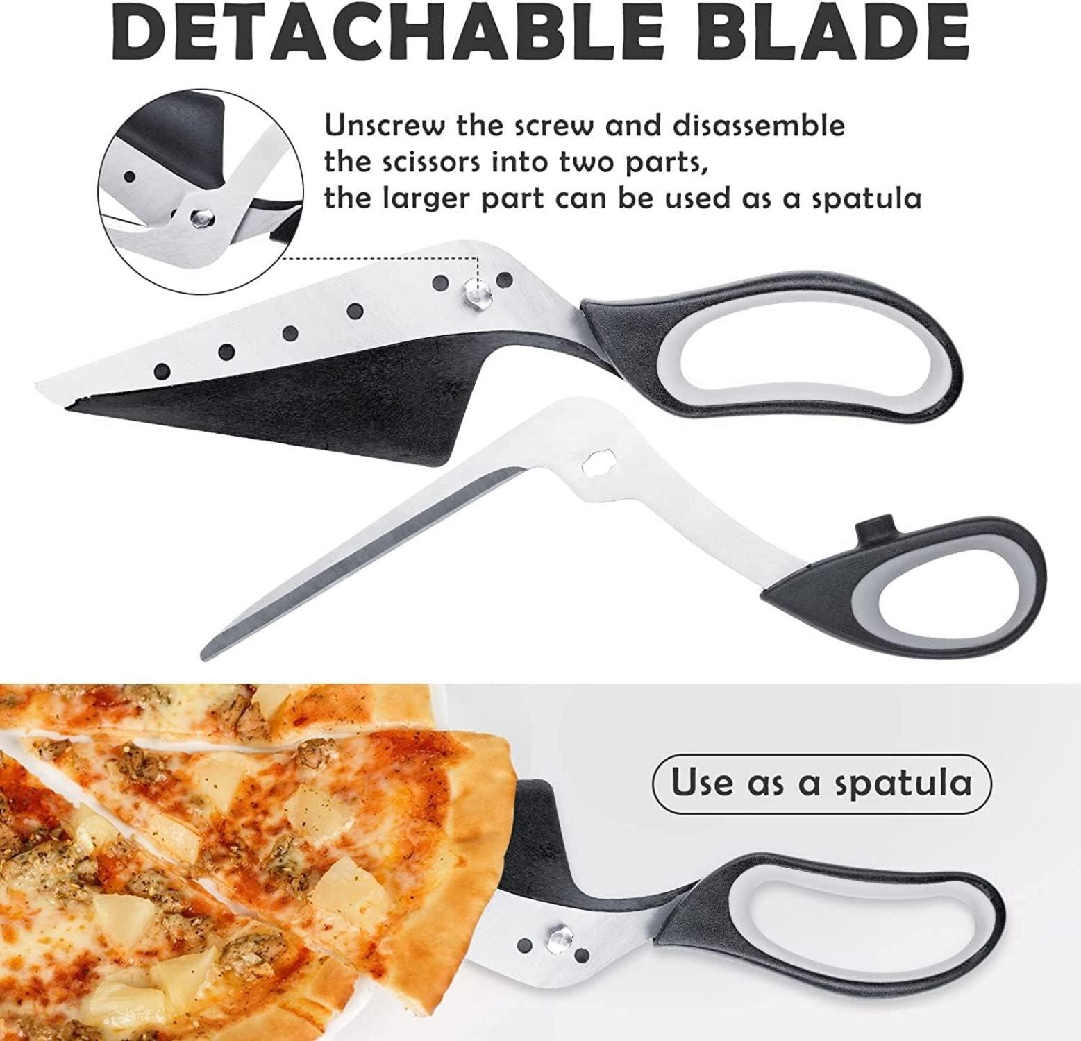 Pizzaschere Pizzamesser Pizzaschneider mit Pizza-Heber 27cm