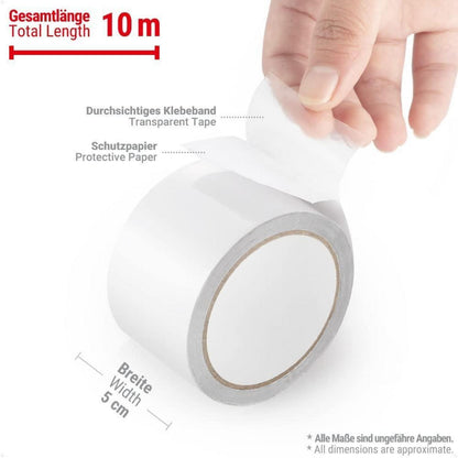 Pool & Zelt Reparaturband 10M x 5CM Transparent Wasserdicht
