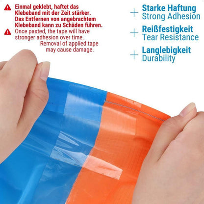 Zelt Reparaturband wasserdicht 3M x 8CM transparent
