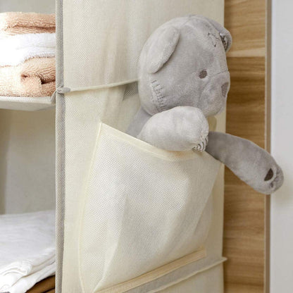 Hängeregal mit 5 Fächern, verstärkt, beige