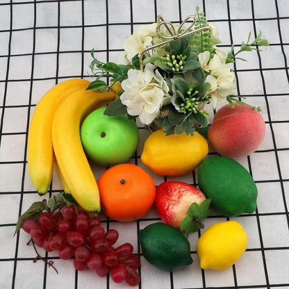 10 PCS Künstliche Früchte Dekoration Gefälschter Mix Banane Zitrone