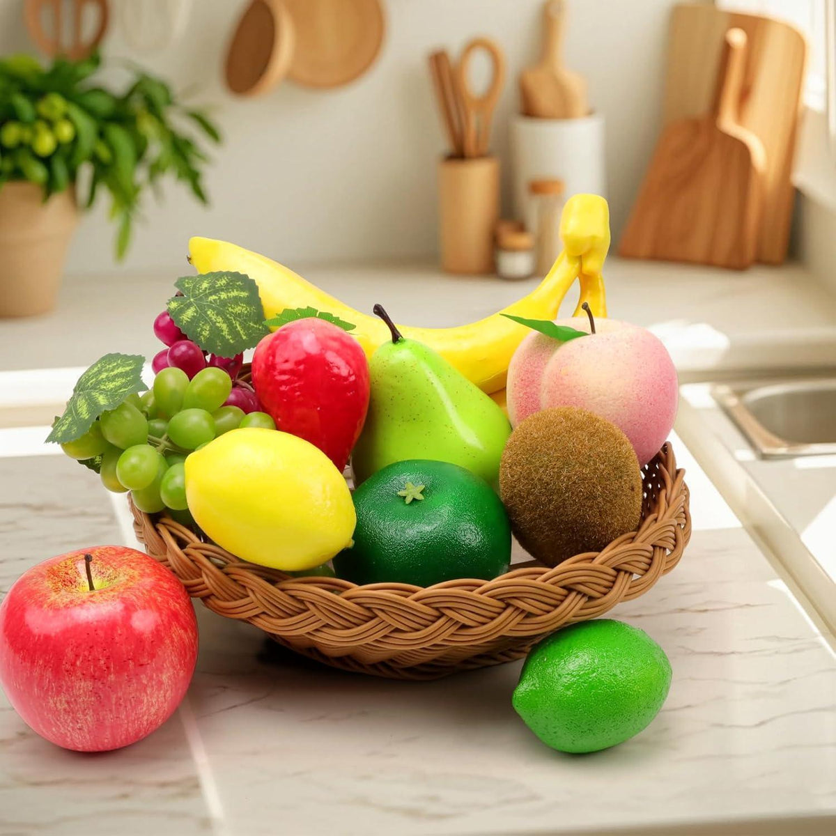 Künstliche Früchte Set: 11-teilig zum Dekorieren & Verschenken