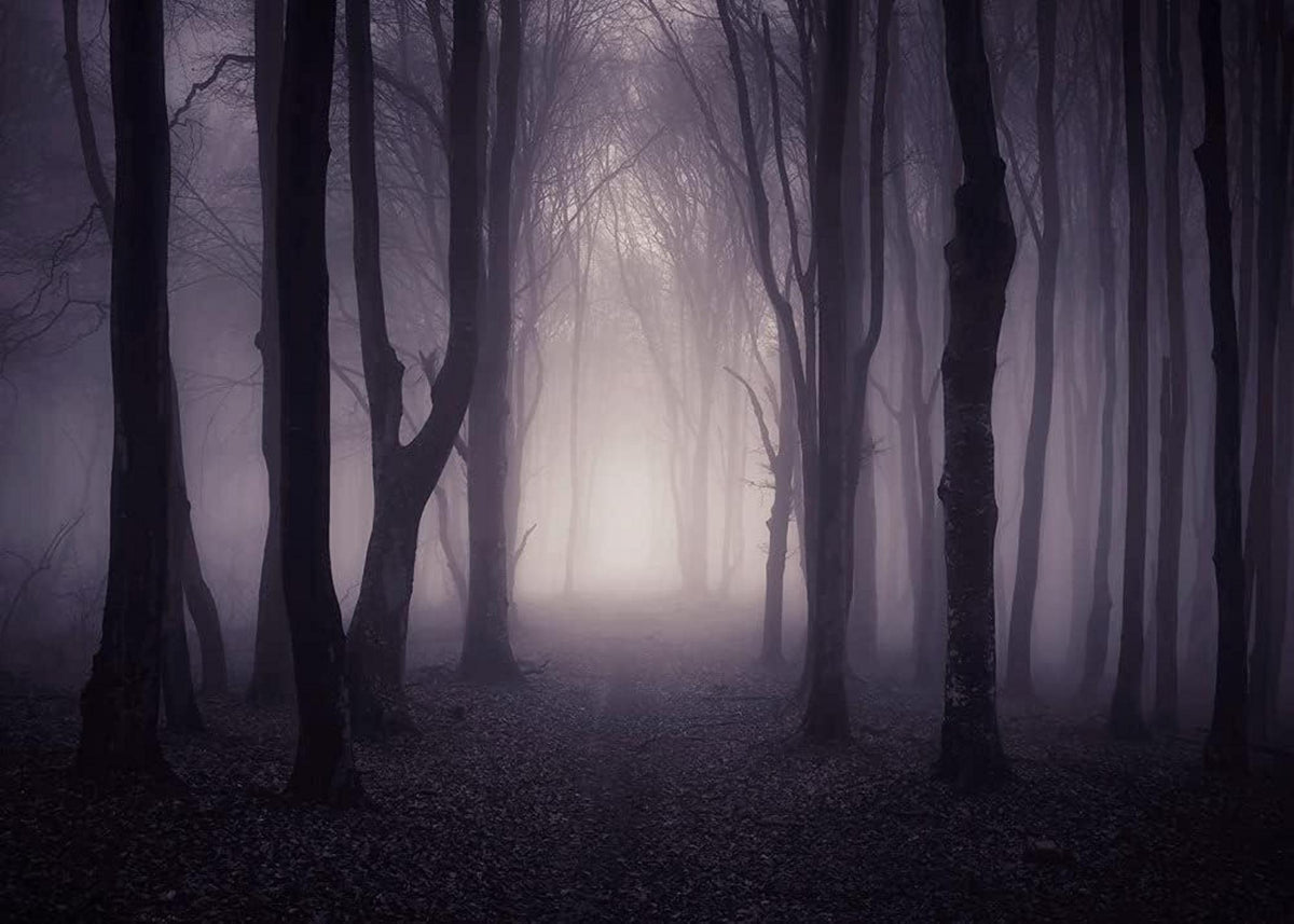 INRUI Halloween Fotografie Hintergrund Dark Woods Hexe Geist Vampir 2,1x1,5m
