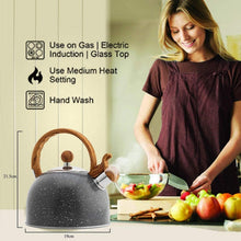 Webao Teekessel Induktion 2.5L Edelstahl Holzmasergriff