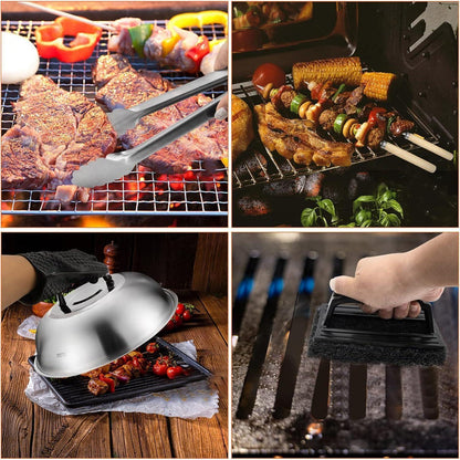 XL Grillzubehör Set 30tlg Grillbesteck Geschenke für Männer