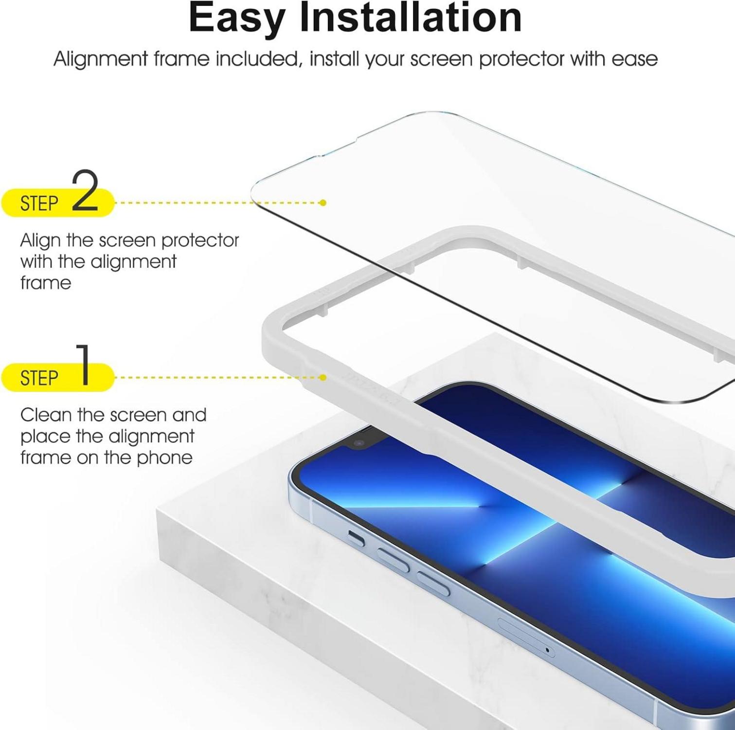 SPARIN Schutzfolie für iPhone 13 Pro 6,1 Zoll - 3 Displayschutzfolie