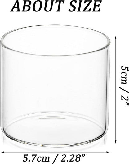 Teelichthalter Glas 12er Set Votivkerzenhalter 5,7x5cm Klare