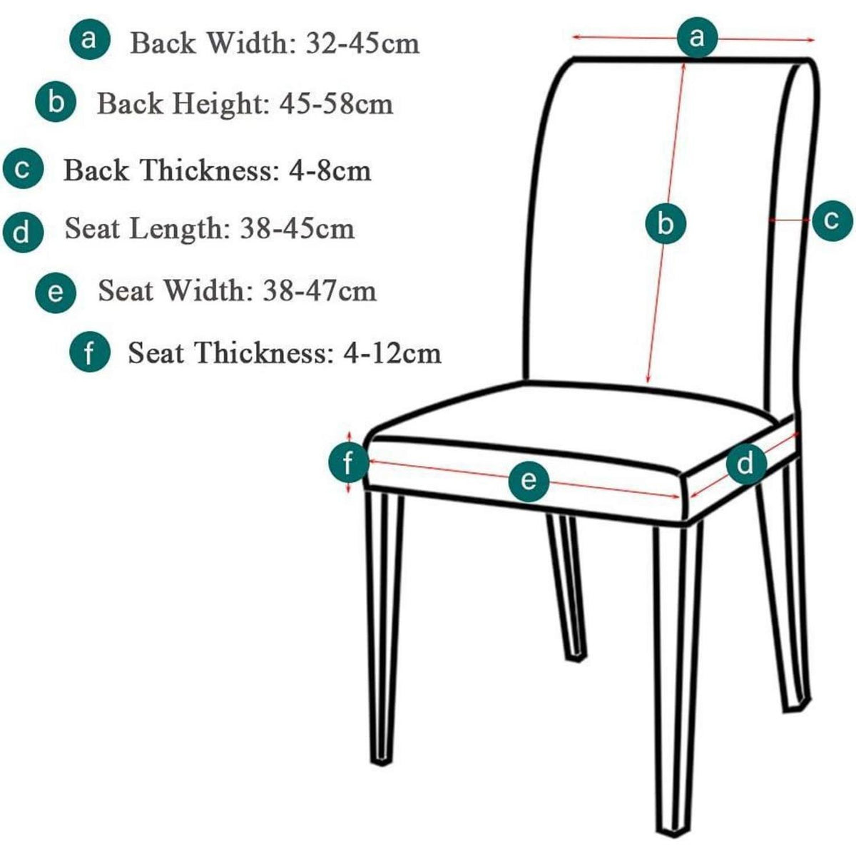 Stretch Stuhlhussen Set Dunkelgrün - Jacquardbezug für Esszimmer