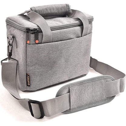 FOSOTO DSLR-Kameratasche Klein Grau für Nikon Canon Sony