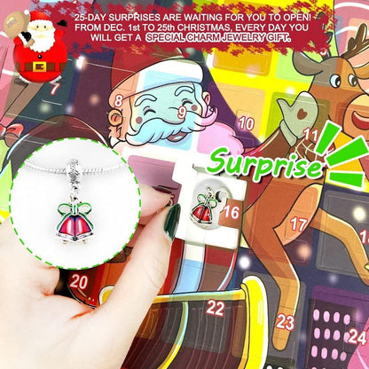 Adventskalender Schmuck Mädchen 2026 – 2 Armbänder & 22 Anhänger