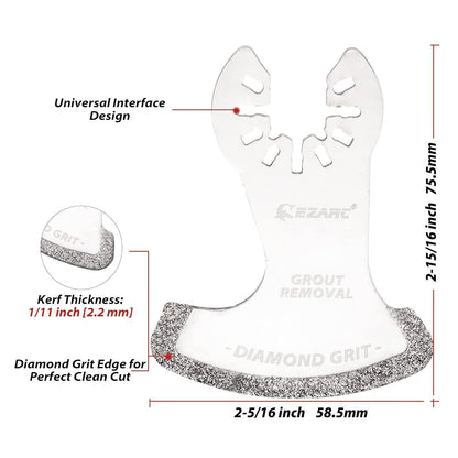 Diamant Multitool Sägeblätter für Mörtel Reinigung 3 Stück