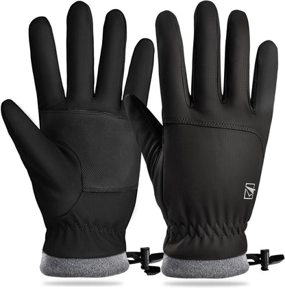 Wasserdichte Winter Skihandschuhe mit Touchscreen-Funktion - Schwarz