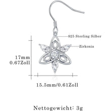 925 Sterling Silber Keltische Mond Ohrringe 17mm für Frauen