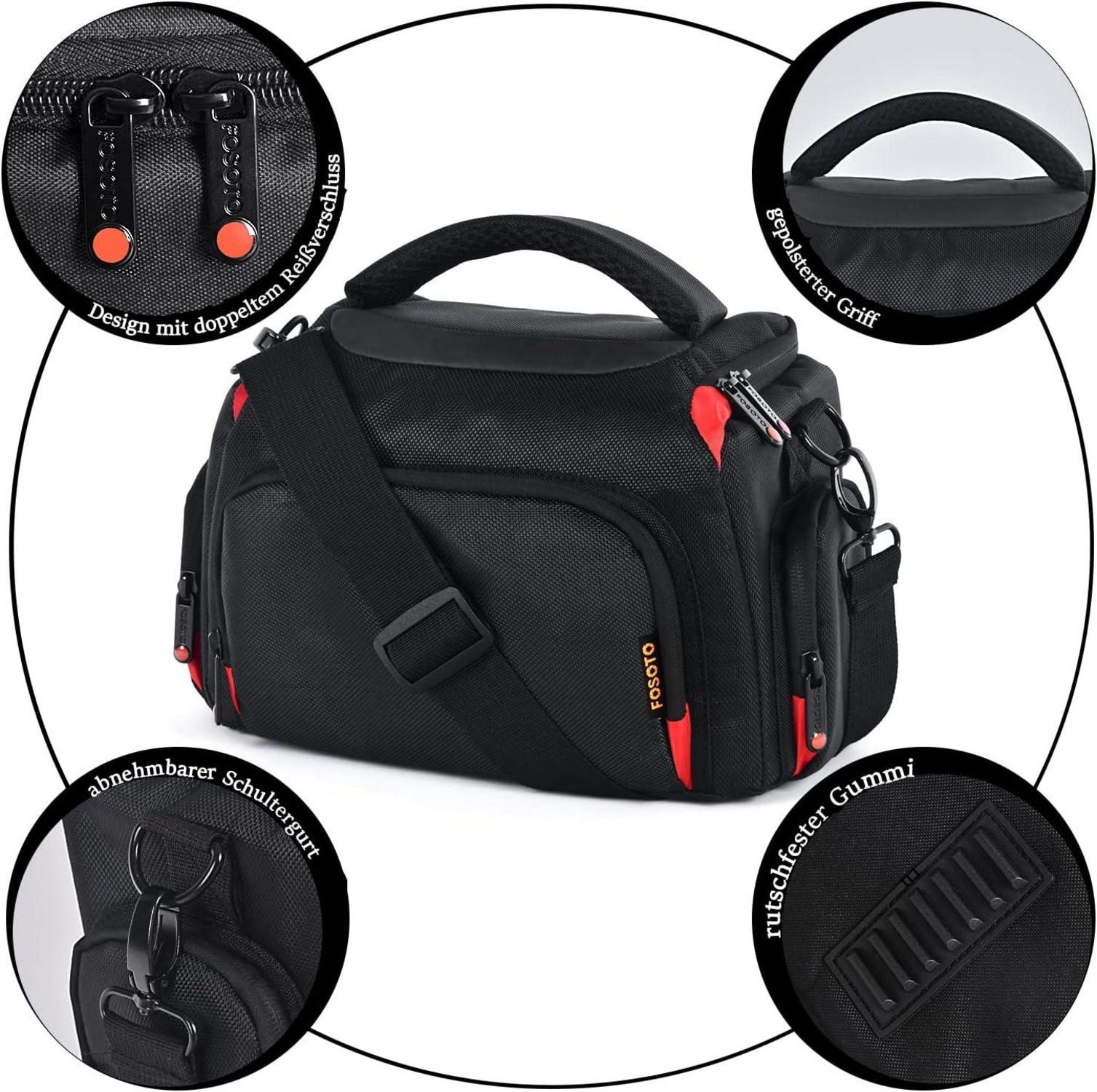 FOSOTO DSLR-Kameratasche für Canon Nikon Panasonic - Kameratasche für