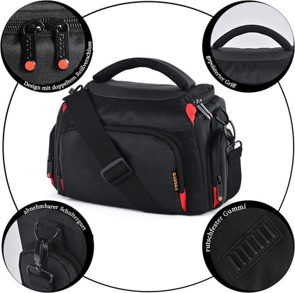 FOSOTO DSLR-Kameratasche für Canon Nikon Panasonic - Kameratasche für