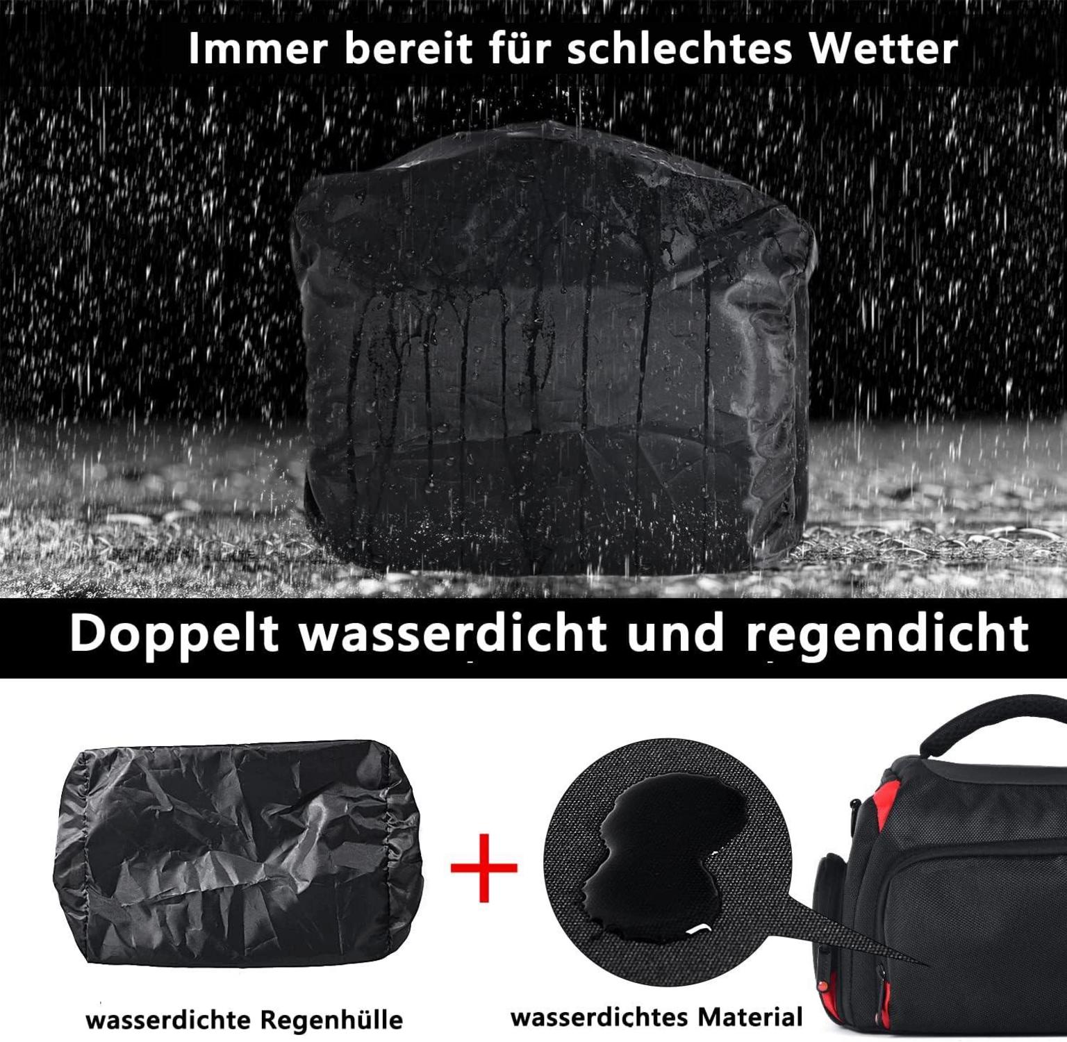 FOSOTO DSLR-Kameratasche für Canon Nikon Panasonic Systemkamera