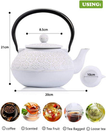 Webao gusseiserne Teekanne mit Teesieb 800 ml, japanisches