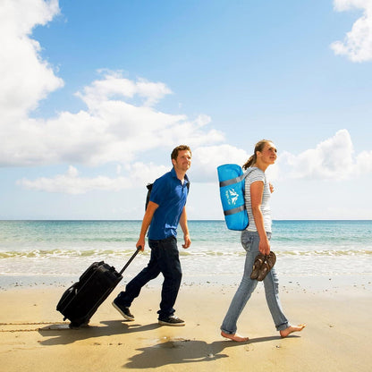 Strandzelt Lycra Sonnenschutz UPF 50+ mit Sandsack Anker Blau