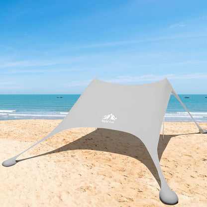 Strandzelt Lycra Sonnensegel UV-Schutz UPF 50+ 3x2.8m Grau