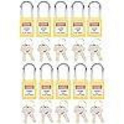 Lockout-Schloss 38mm – 10er Set für Industriesicherheit (Gelb)