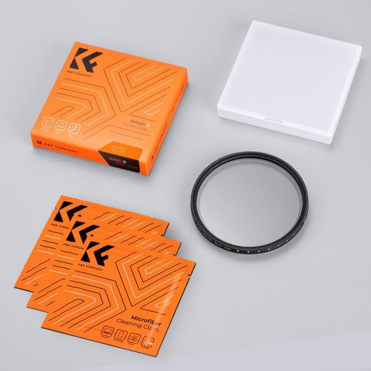 49mm Variabler ND Filter ND2-400 Slim Neutral Graufilter
