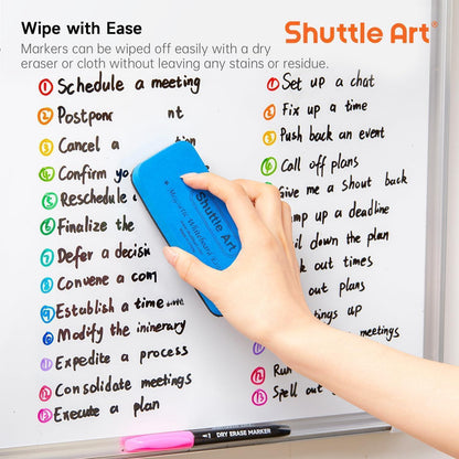 Whiteboard Stifte Set 16 Farben, Feinsptz, Abwischbar