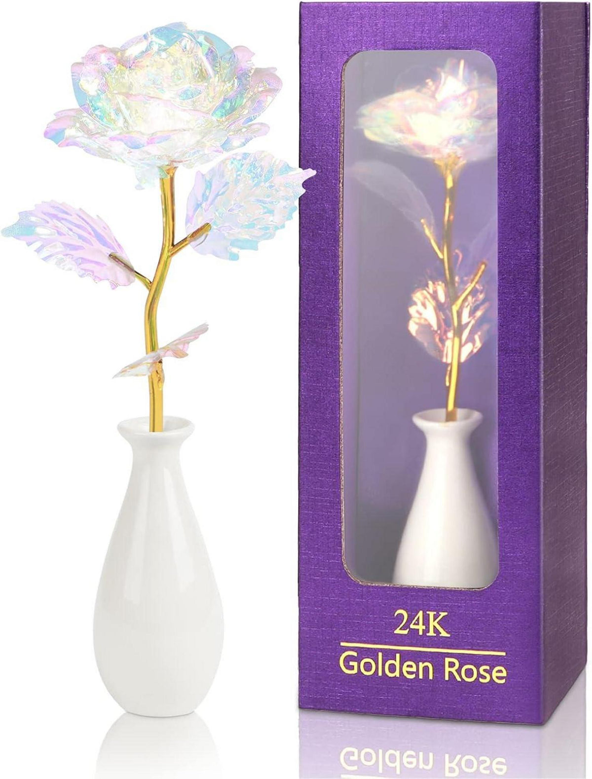 Goldene Ewige Rose Geschenk für Frauen Mutter Freundin Ehefrau