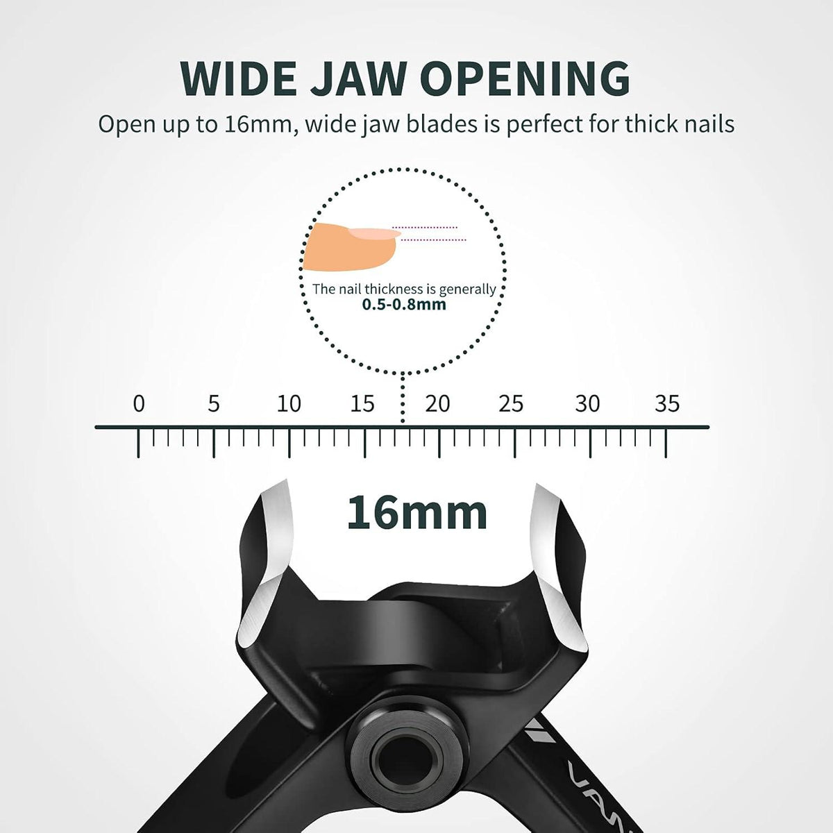 Nagelknipser für dicke Nägel 16 mm Wide Kieferöffnung