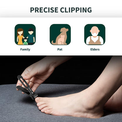 Übergroßer Nagelknipser für dicke Nägel, scharfe Klinge und Feile