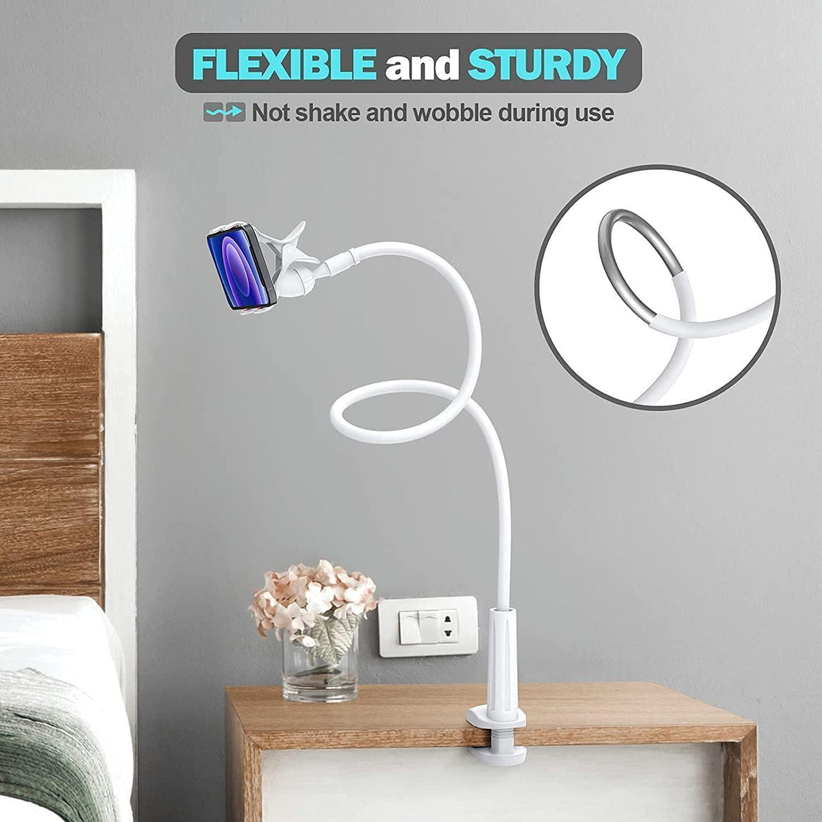 Flexibler Schwanenhals Handyhalter für Bett & Sofa