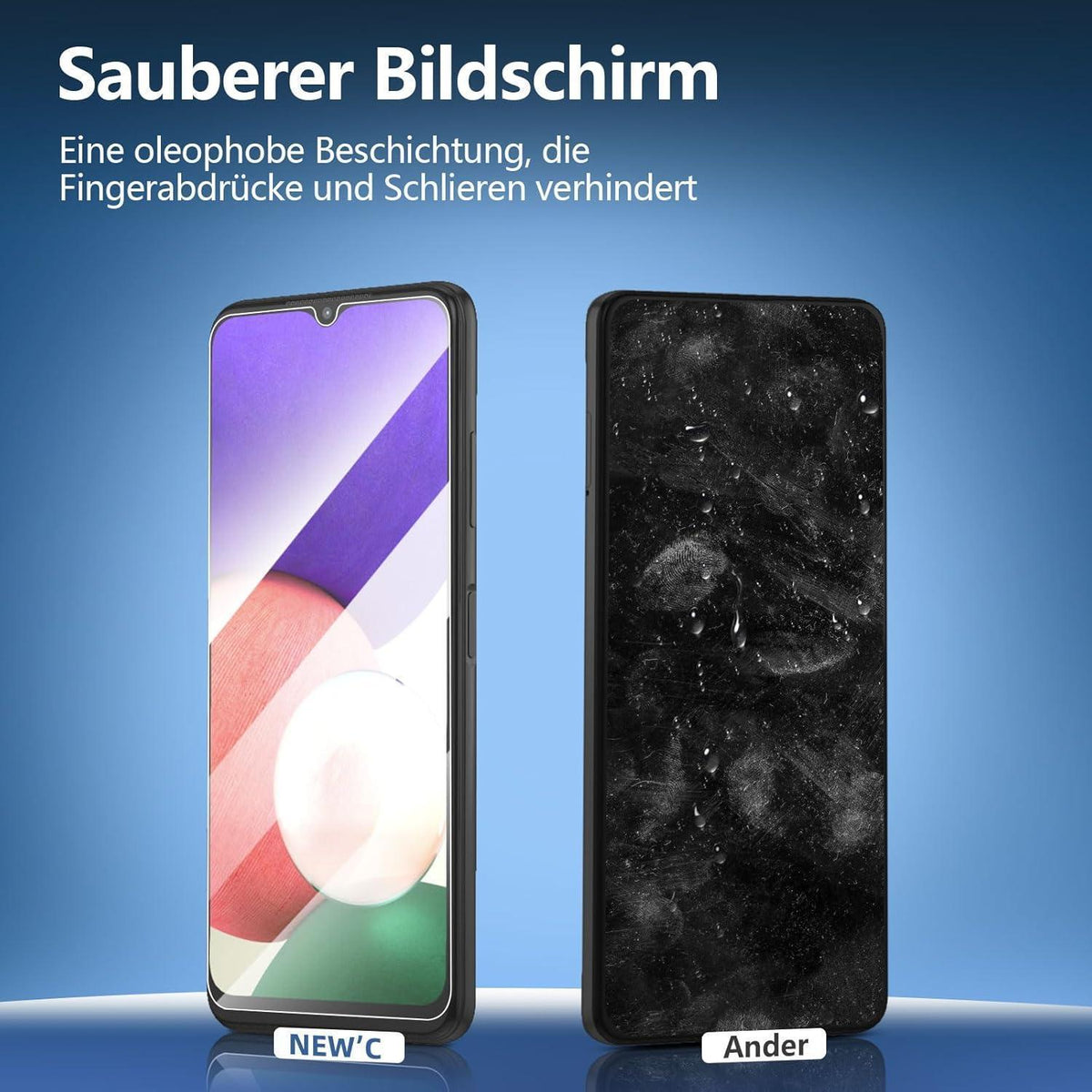 Hartglas Displayschutzfolie für Samsung Galaxy A22 5G