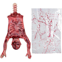Halloween Blutiger Halbkörper 94cm Latex Gehäuteter