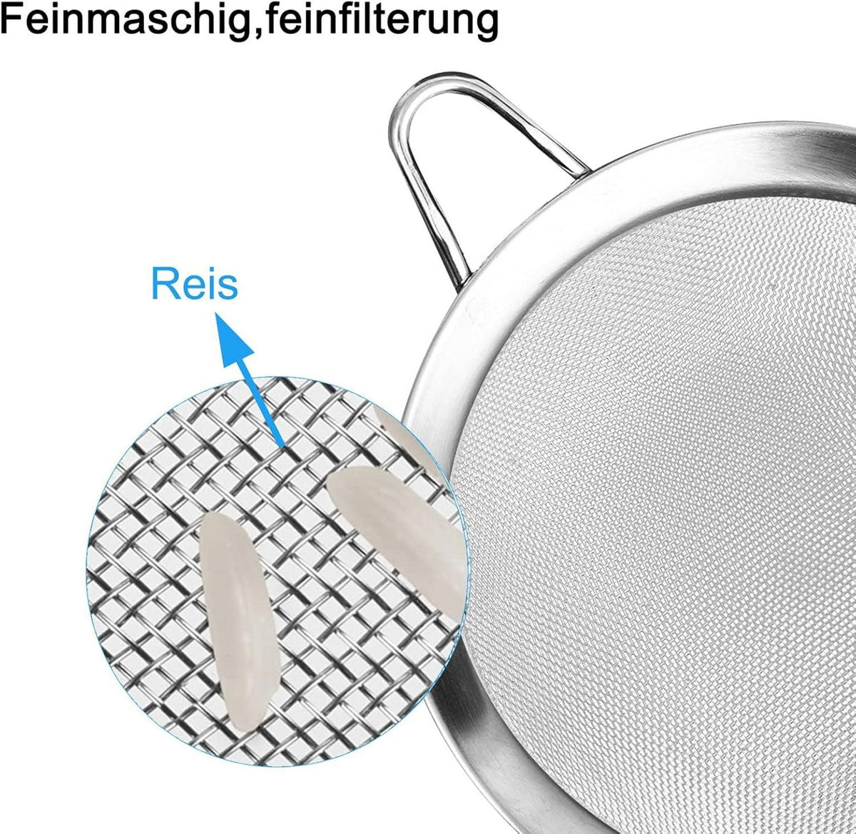 Edelstahl Küchensieb 7cm Feinmaschig Teesieb Gemüse sieben