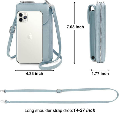Handytasche Damen Umhängetasche Geldbörse PU Leder Schultertasche