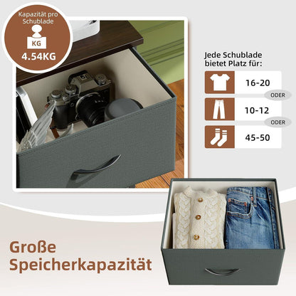 Somdot Stoffkommode 5 Schubladen – Grau, Schlafzimmer Organizer