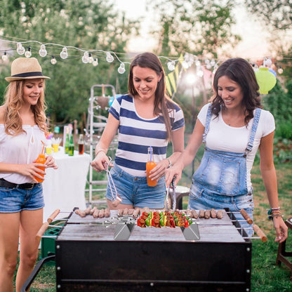 Grillspieße Schaschlikspieße + Halterung 6 Pack Grillzubehör