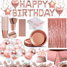 Rosegold Partydeko Set für 30 Personen