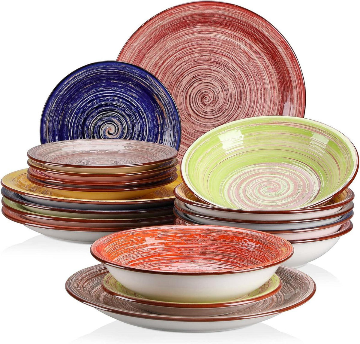 18-teiliges vancasso ALBERO Tafelservice Set Vintage Steingut