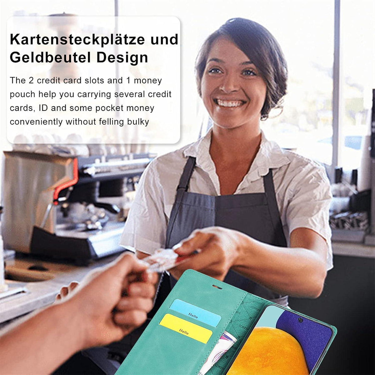 Handyhülle Samsung Galaxy A52s 5G Schutzhülle Wallet Case Schwarz