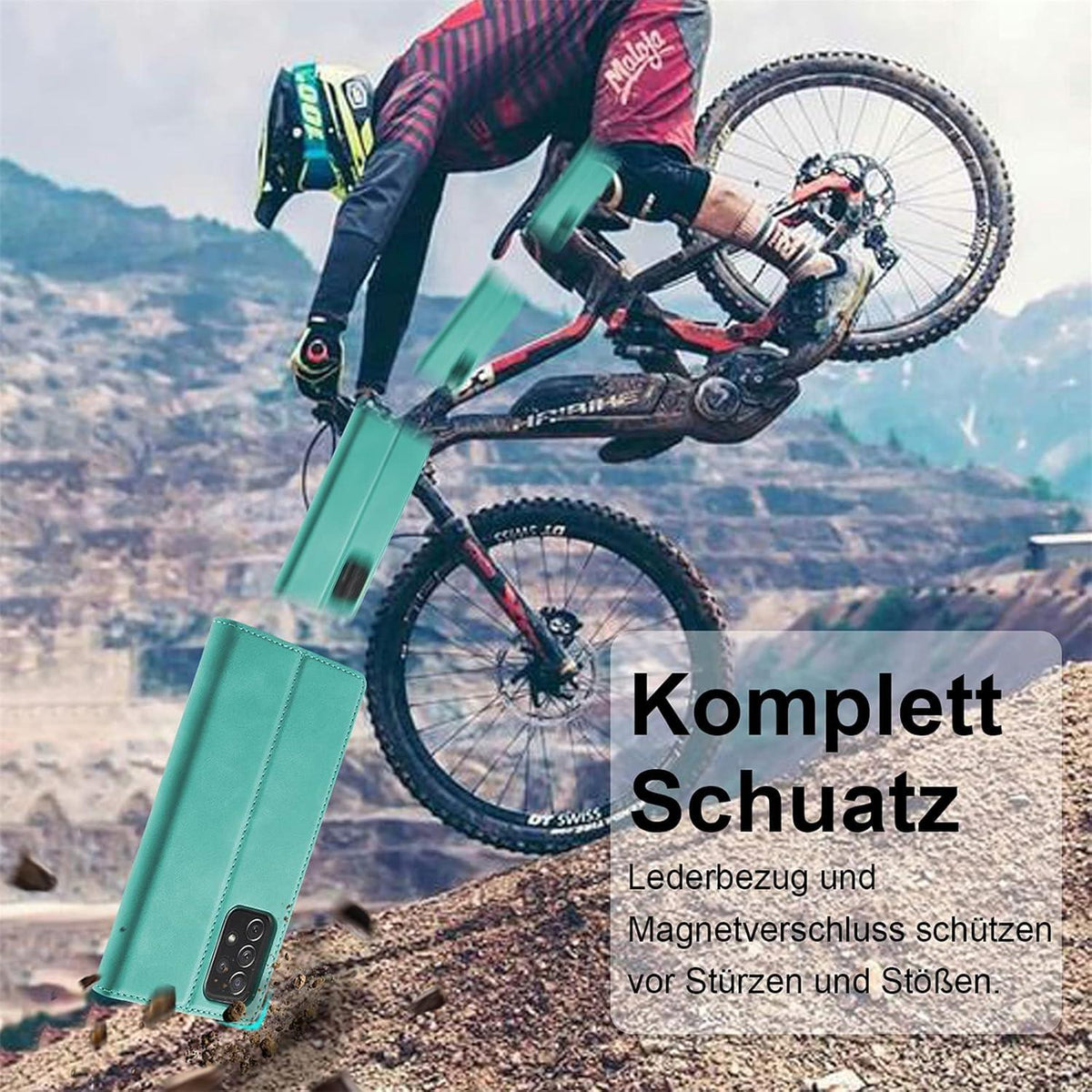 Samsung Galaxy A52s 5G Klapphülle Schutzhülle + 2 Schutzfolien