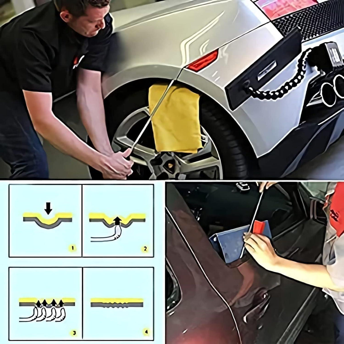 LYCAON Ausbeulwerkzeug Dent Puller Kit für lackierfreie