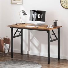 Klapptisch 100x60cm Retro/Schwarz - Moderner Schreibtisch für Home Office