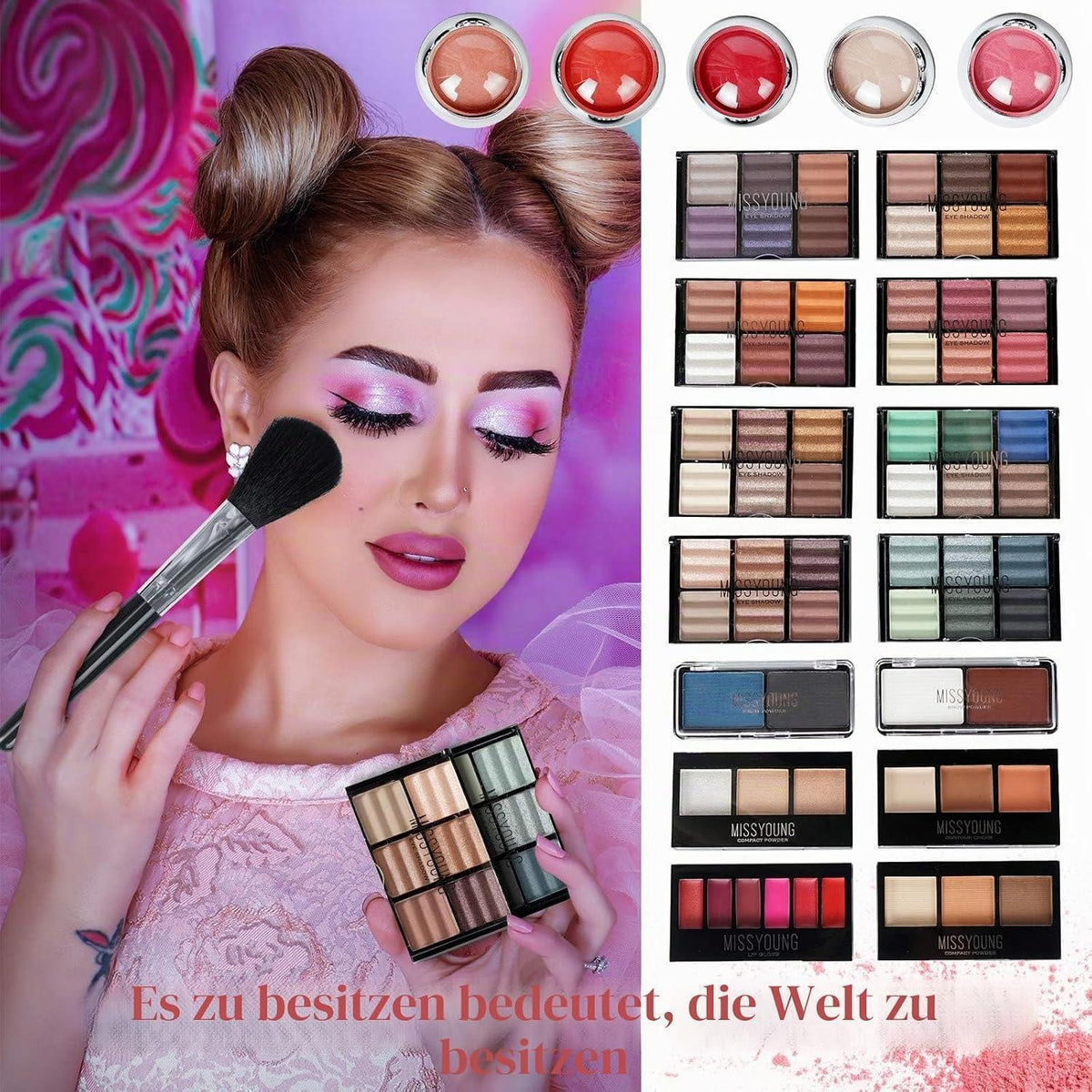 Make-up Geschenkset für Gesicht, Augen & Lippen