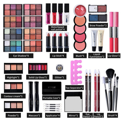 Make-Up Geschenkset für Gesicht, Augen & Lippen